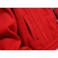 Jaqueta jeans vermelha masculina econômica personalizada