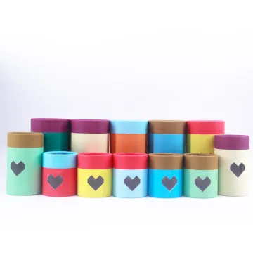 Cylindrical box paper circular packaging transparent window