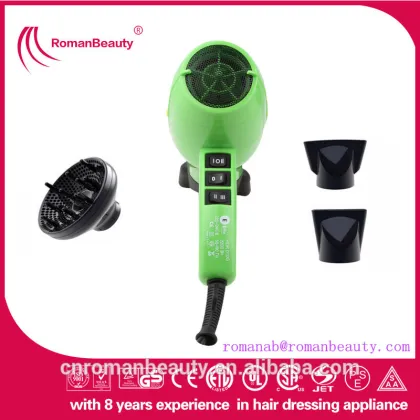 Professional hot and cold air blow dryer, plastic material hair dryer