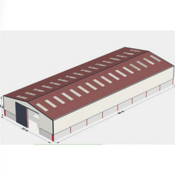 Кең спазлы Prefab болат құрылымы Өсімдіктің құрылысы ғимараты