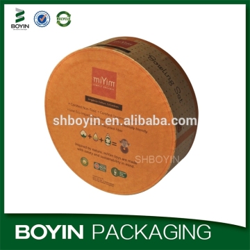 Custom elegant soft toy paper round craft box with lid