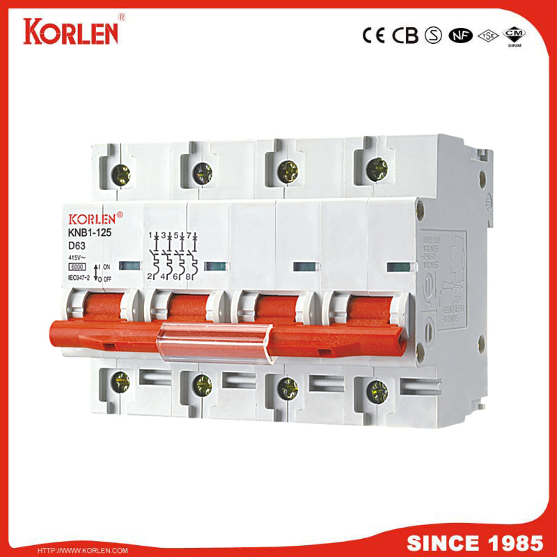 Miniature Circuit Breaker 10KA 100A CE SEMKO KNB1-125