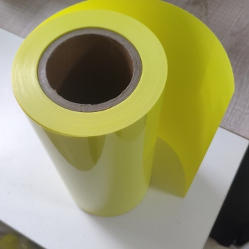 pvc άκαμπτη μεμβράνη πέρλα λεμόνι χρώμα 90gsm pvdc
