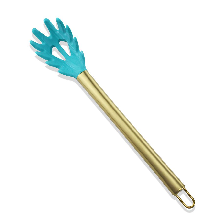 10pcs banhado a ouro alça cozinhar utensílios de silicone definido