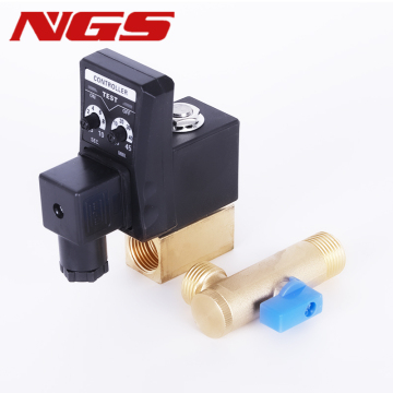 1/2\" DN15 Air Compressor Auto Time Delay Switch Pneumatic Electronic Timer Drain Solenoid Valve Controller 110V-230V