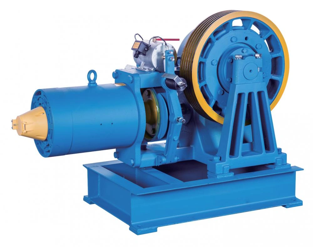 Geared Elevator Traction Machine For Elevator , 1.0m/s