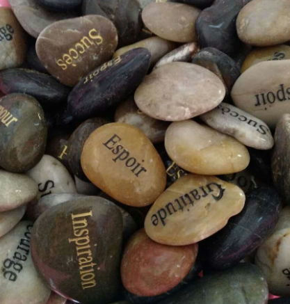 Lettering Stone Decoración Rocas