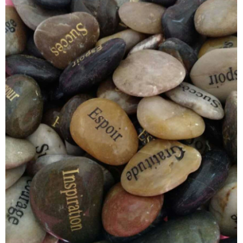 Lettering Stone Decoración Rocas