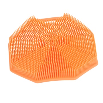 Factory Direct Custom Logo Octagonal Silicone Massage Bath Brushes for Skin Scrubbing and Exfoliation