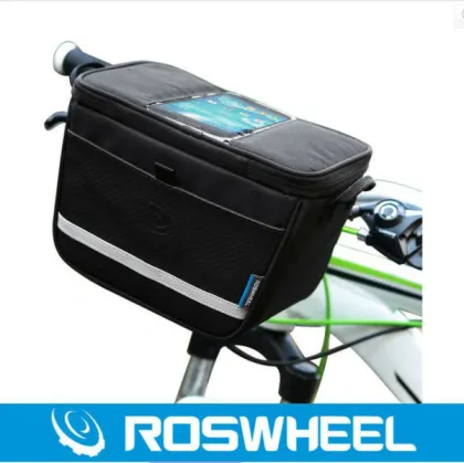 [11812] ROSWHEEL Bicycle Handlebar Bag Bike Basket- Texture Series
