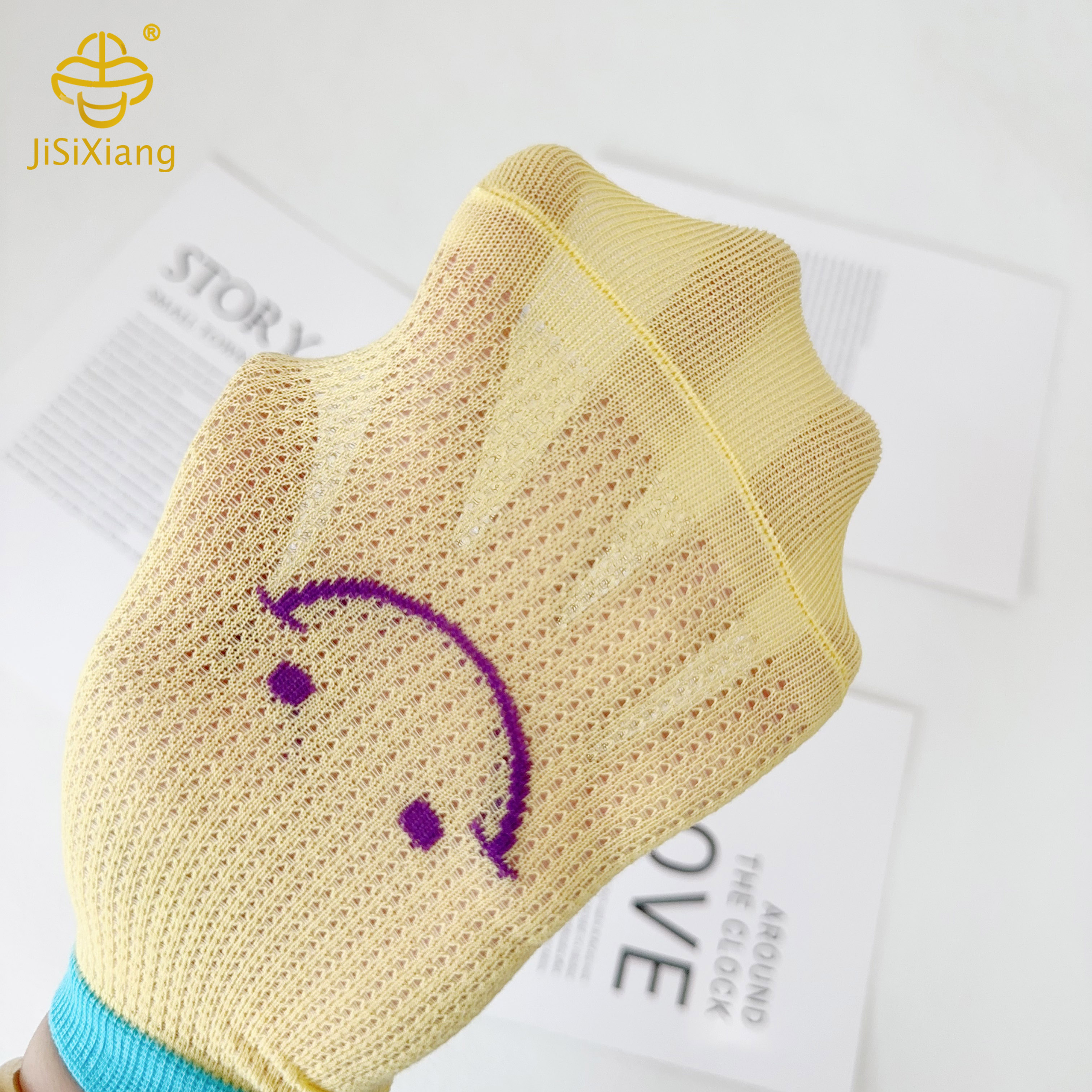 スマイリーフェイスソックス、明るい色の子供の靴下