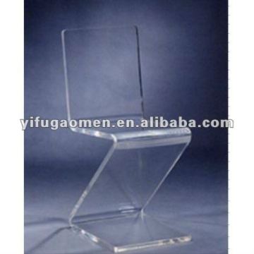 Z-shaped acrylic chair