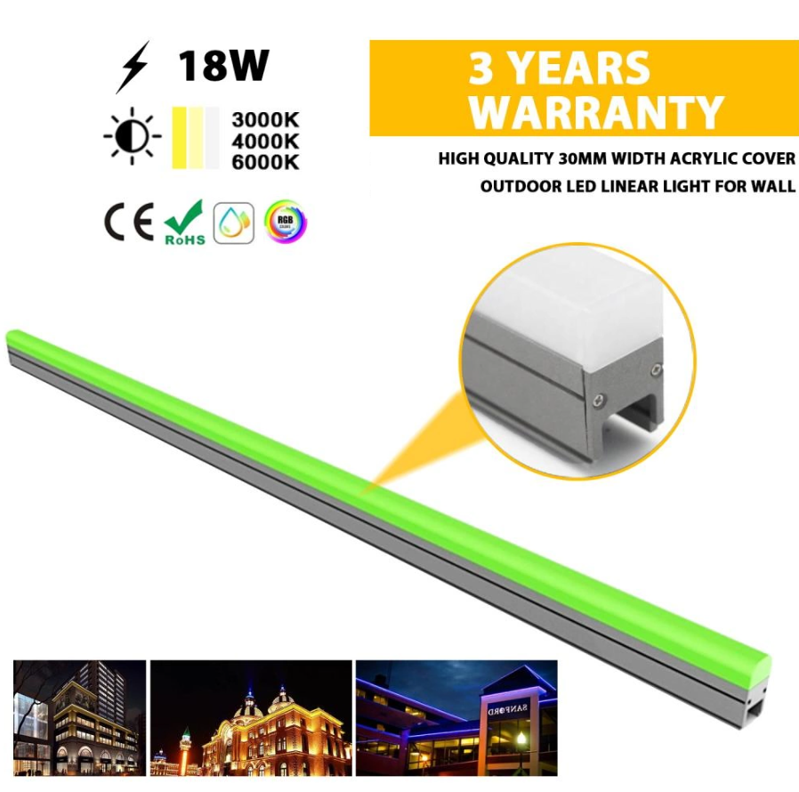 Cahaya linear LED untuk pencahayaan kontur