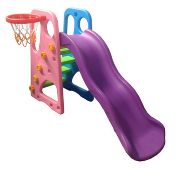 Colorful Plastic Children's Outdoor/Indoor Play Equipment: Swings, Playhouse, and Slide