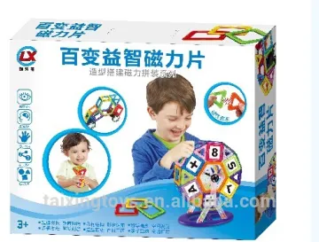 Highest Quality Big Size DIY Wooden Magnetic Buiding Blocks for Children