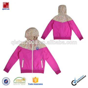 Newest Design Women's Two Color High Quality Printing Nylon Jacket With Hood