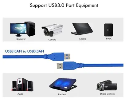 USB 3.0 Cable a Male to a Male