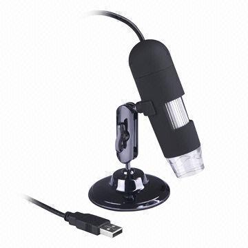 Portable Handheld USB Microscope Camera 20 to 200x Zoom, 1.3MP, 4 LEDs Microscope