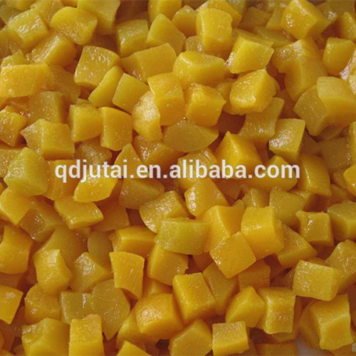 hot sale canned yellow peach dices for export