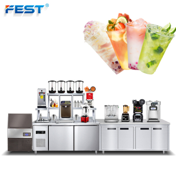 FEST Commercial Stainless Steel Milk Tea Shop Counter Equipment