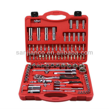 Carbon steel & CR-V 94pcs socket set (1/4'' & 1/2'')