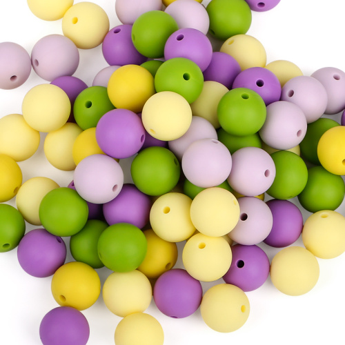 Food Grade 15mm Round Silicone Teething Beads