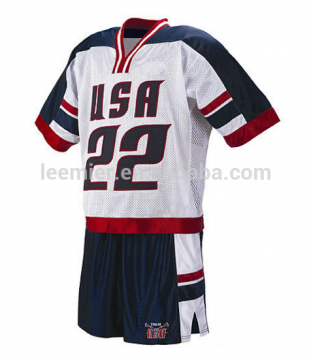 Wholesale 100% polyester custom sublimated lacrosse uniform