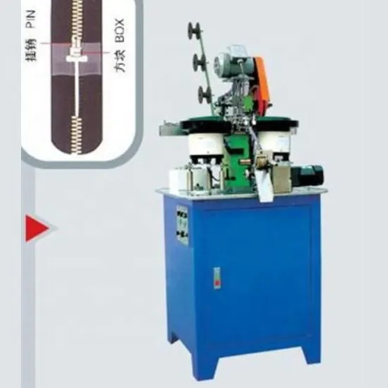 Auto Metal Pin Box Fixing Zipper Making Machine