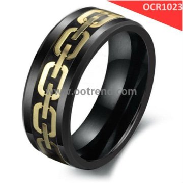 hot sale new style black ceramic rings inlay carbon fiber with shiny finish