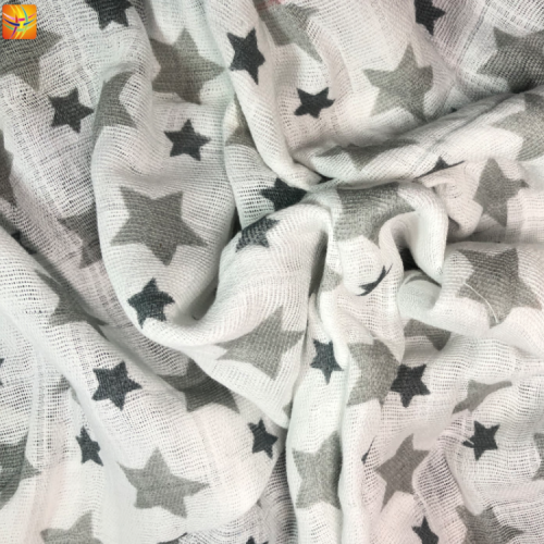 New Product Cotton Printed Muslin Baby Fabric