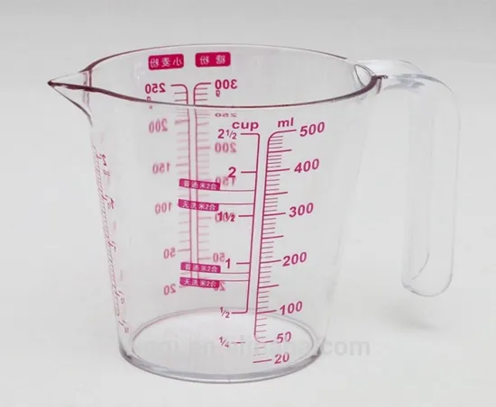 High Quality Plastic Transparent Clear PS Small Measuring Cups Baking Tools