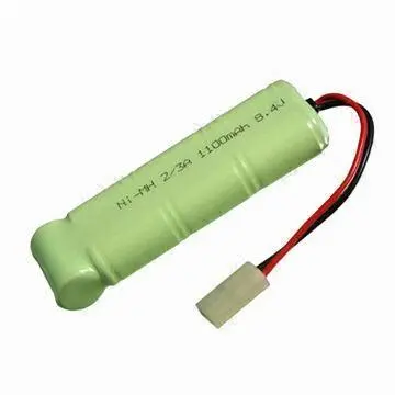 NiMH 2/3A/1,100mAh Rechargeable Battery Pack, 8.4V Rated Voltage