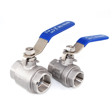 304 Stainless Steel Water Pipe Meter Valve: High-Temperature, Acid-Base Resistant Two-Piece Fitting with Threaded Connections