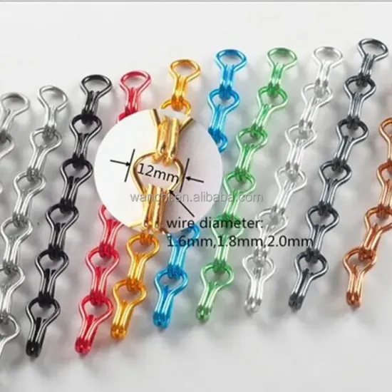 Custom DIY Colorful Aluminum Fly Screens Mesh Chain Link Curtain