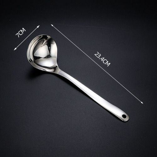 Stainless steel large soup spoon for household use