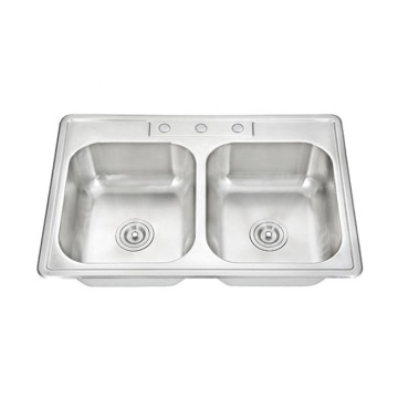 Stainless Steel Farmhouse Kitchen Sink with Drainboard - 18 Gauge, Single Bowl, Rectangular, SUS 304