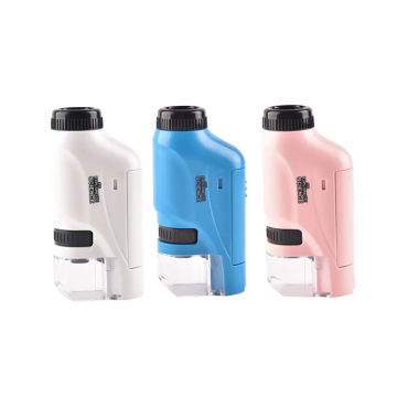 Kids Handheld 60-120x LED Light Pocket Microscope - Mainan Batang Pendidikan