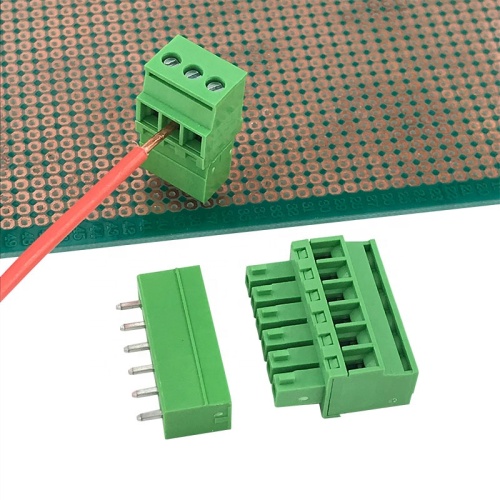 Connecteur de bornier enfichable vertical à vis supérieures PCB