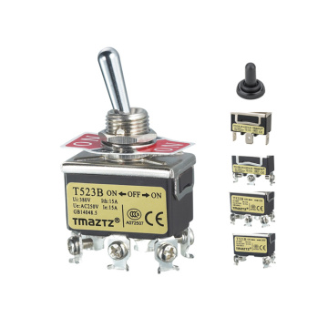 DPDT 6P ON-OF-ON-ON-ON 15A Minyatür Geçiş Anahtarı 1322 T523B Yay Dönüş Modeli