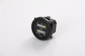Hour Meter with Battery Indicator 12/24V, 36V, 48/72V