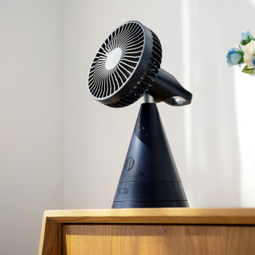 Fan di scrivania ricaricabile con display girevole e digitale
