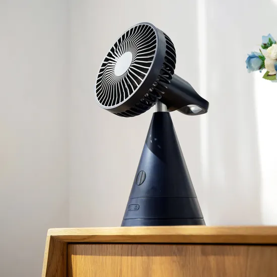 Rechargeable Desk Fan with Swivel and Digital Display