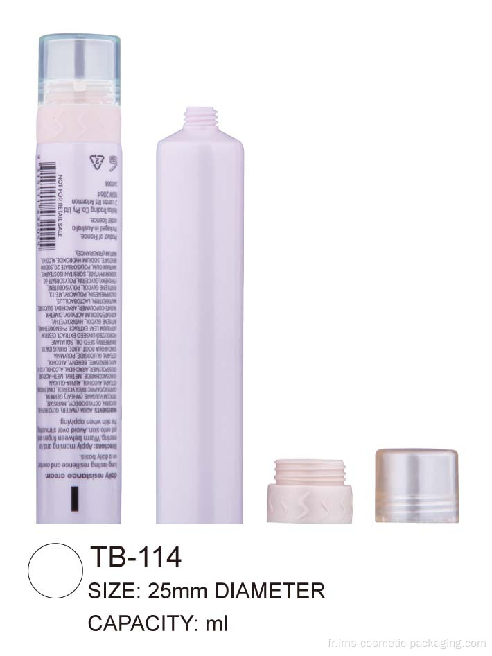 Tube cosmétique en plastique 2 en 1