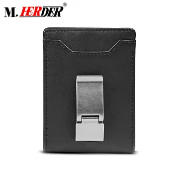 leather money clip wallet