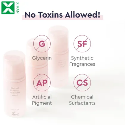 PH Balanced Organic Vaginal Foaming Wash for Gentle Feminine Hygiene