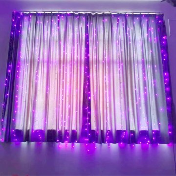Wedding Twinkle White Window LED Light String Curtain