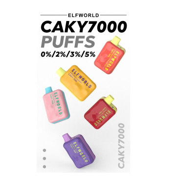 ELFWORLD CAKY 7000PUFFS Mesh Coil Disposable Vape