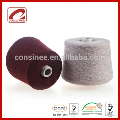 100% Contamination blended yarn Mohair with Wool blended Silk fancy yarn