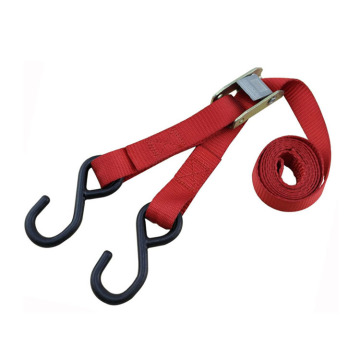 Ratchet Tie Down System: Custom Cam Buckle Assembly, 25mm Polyester Strap, and Carabiner Hook
