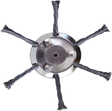 6 Inches Steel Grass Trimmer Head with 3 or 6-Cutter Brushcutter: Durable Metal Blade and Round Edge for Efficient Weed Removal